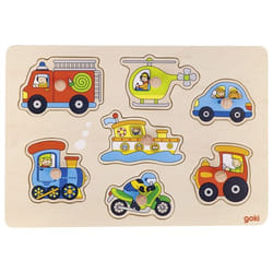 Goki 57491 Puzzle à formes 7 pièce(s) Véhicules