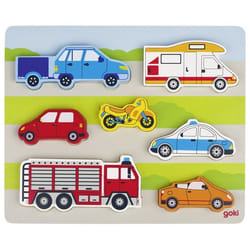 Goki 57517 Puzzle à formes 7 pièce(s) Véhicules