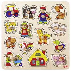Goki 57575 Puzzle à formes 14 pièce(s) Ferme