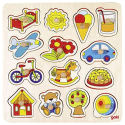 Goki 57576 Puzzle à formes 14 pièce(s) Monde