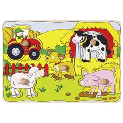 Goki 57589 Puzzle à formes 5 pièce(s) Ferme