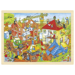 Goki 57670 Puzzle avec cadre 96 pièce(s) Bâtiments