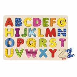 Goki Alphabet puzzle, 3 an(s), Bois, Multicolore