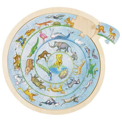 Goki 57790 Puzzle avec cadre 27 pièce(s) Animaux