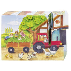 Goki 57839 Puzzle en cubes 12 pièce(s) Ferme