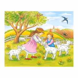 Goki 57839 Puzzle en cubes 12 pièce(s) Ferme