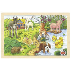 Goki 57890 Puzzle avec cadre 24 pièce(s) Animaux