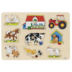 Goki 57908 Puzzle à formes 9 pièce(s) Ferme