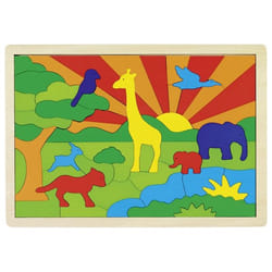 Goki 57990 Puzzle avec cadre 57 pièce(s) Animaux