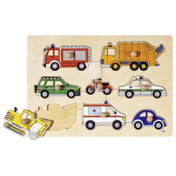 Goki 57996 puzzle Puzzle à formes 8 pièce(s) Véhicules