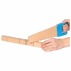 Goki Blocs de construction à scratch avec scie, Elements de jeu de construction, 2 an(s), Bois, 11 pièce(s)