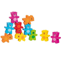 Jeu dadresse - Goki - Oursons colorés - 18 pièces - Motricité fine - 2 ans et plus