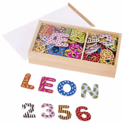 Goki Magnetic Alphabet and Numbers II, 3 an(s), Bois, Multicolore