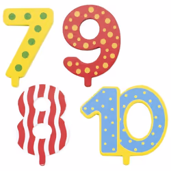Goki 60956, Bois, Multicolore, Anniversaire, 50 mm, 4 pièce(s)