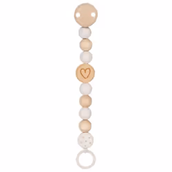 Goki Accroche-tétine cœur, Blanc, Bois, Bois, Garçon/Fille