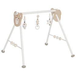 Goki 65233 gymnase et tapis d'éveil pour bébé Plastique, Bois Blanc, Bois Tapis de gymnastique pour bébé