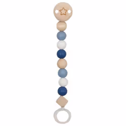 Goki Accroche-tétine étoile, bleue, Bleu, Blanc, Bois, Bois, Garçon/Fille
