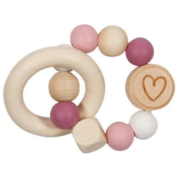 Goki Hochet élastique cœur, rose