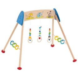 Goki 65259 gymnase et tapis d'éveil pour bébé Bois Multicolore Tapis de gymnastique pour bébé