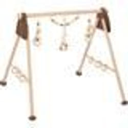 Goki 65260 gymnase et tapis d'éveil pour bébé Bois Naturel Tapis de gymnastique pour bébé