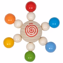 Goki Hochet toupie de perles, Bois, Multicolore