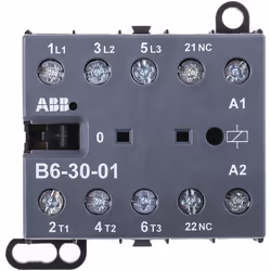 Tension de bobine = 230 V c.a. Nombre de pôles = 3 Courant de contact = 20 A Gamme de puissance = 4 kW Configuration de l'éta ...
