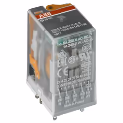 Relais industriel Abb série CR-M, avec les caractéristiques suivantes : Sortie 4 c/o (SPDT) contacts inverseurs Signal de sor ...
