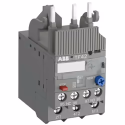 Relais thermique Abb série TF42, avec les caractéristiques suivantes : Tension nominale de fonctionnement circuit auxiliaire  ...
