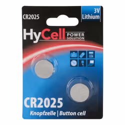 HyCell 5020192, Batterie à usage unique, CR2025, Lithium, 3 V, 1 pièce(s), Argent