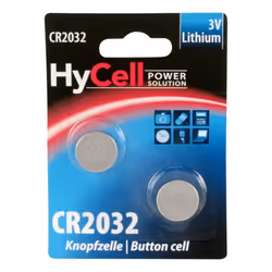 HyCell 5020202, Batterie à usage unique, CR2032, Lithium, 3 V, 2 pièce(s), Argent