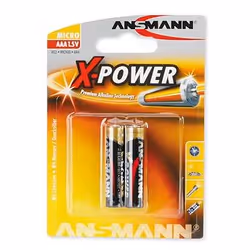 Ansmann 5015603, Batterie à usage unique, AAA, Alcaline, 1,5 V, 2 pièce(s), Noir