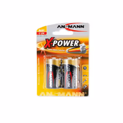 Ansmann Baby C, Batterie à usage unique, Alcaline, 1,5 V, 2 pièce(s), Noir, 25,8 mm