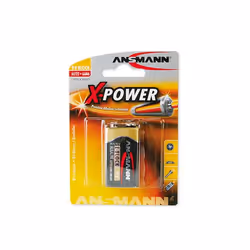 Ansmann 9V-Block, Batterie à usage unique, Alcaline, 9 V, 1 pièce(s), Noir, 17,5 mm