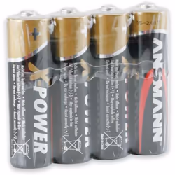 Ansmann X-Power Mignon AA, Batterie à usage unique, Alcaline, 1,5 V, 4 pièce(s), Noir, Or, 50,5 mm