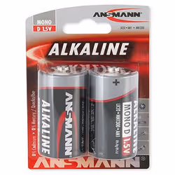 Ansmann Mono D, Alcaline, 1,5 V, 2 pièce(s), 61,5 mm