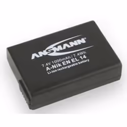 Ansmann A-NIK EN EL 14, 1000 mAh, 7,4 V, Lithium-Ion (Li-Ion)