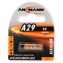 Ansmann A 29, Batterie à usage unique, Alcaline, 9 V, 1 pièce(s), Orange, Ampoule