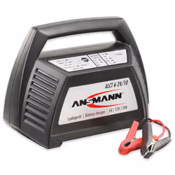 Ansmann ALCT6-24/10, 6/12/24 V, 10 A, 230 V, Court-circuit, Noir, 270 mm