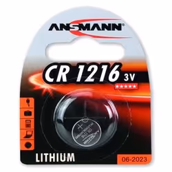 Ansmann 3V Lithium CR1216, Batterie à usage unique, CR1216, Lithium, 3 V, 1 pièce(s), Argent