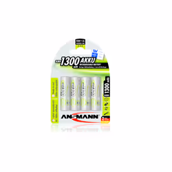 Ansmann AA, Batterie rechargeable, AA, Hybrides nickel-métal (NiMH), 1,2 V, 4 pièce(s), 1300 mAh