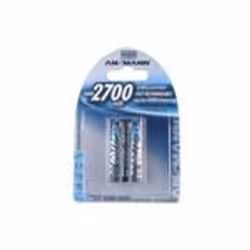 Ansmann Blister 2 X Accu, AA, 2700mAh, AA / HR6, Hybrides nickel-métal (NiMH), 1,2 V, 2700 mAh, Bleu