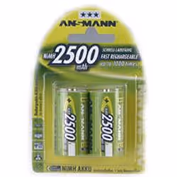 Ansmann 5030912, C / HR14, Hybrides nickel-métal (NiMH), 1,2 V, 2500 mAh, Argent