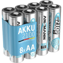ANSMANN Piles rechargeables HR6 NiMH 2100 mAh 1,2 V (lot de 8)