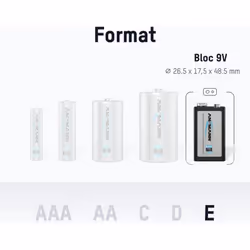 Batterie avec faible autodécharge pour appareils avec une grande consommation de courant La solution idéale pour les utilisat ...