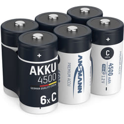 Ansmann - Piles rechargeables c NiMH 4500 mAh 1,2V (lot de 6)