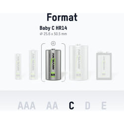 Piles rechargeables c NiMH 2500 mAh 1,2V (lot de 4) - Ansmann