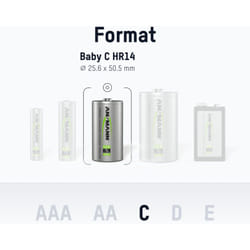 Ansmann - Piles rechargeables c NiMH 2500 mAh 1,2V (lot de 6)