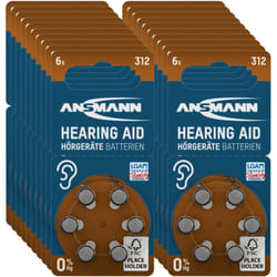 Piles auditives 312 1,4V (lot de 10) - Ansmann