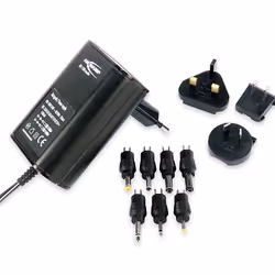 Ansmann APS 1500, 18 W, 1,5 A, 3V / 4.5V / 5V / 6V / 7.5V / 9V / 12V, Noir