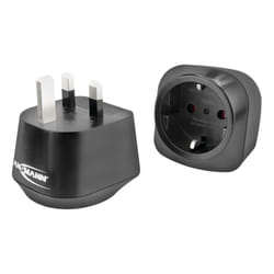 Ansmann 1250-0031 adaptateur prise d'alimentation Type G (Royaume-Uni) Type C (Europlug) Noir